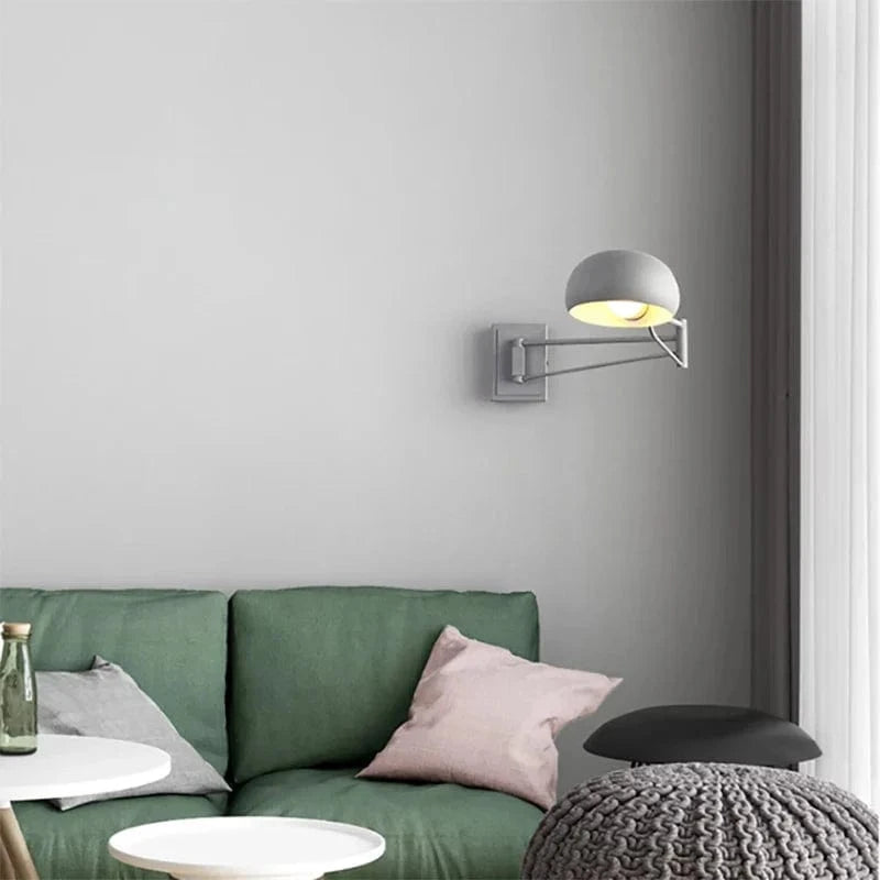 Applique Murale Moderna en Métal Réglable avec Bras Long et Interrupteur | Marco Lucetti