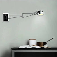 Applique Murale Moderna en Métal Réglable avec Bras Long et Interrupteur | Marco Lucetti