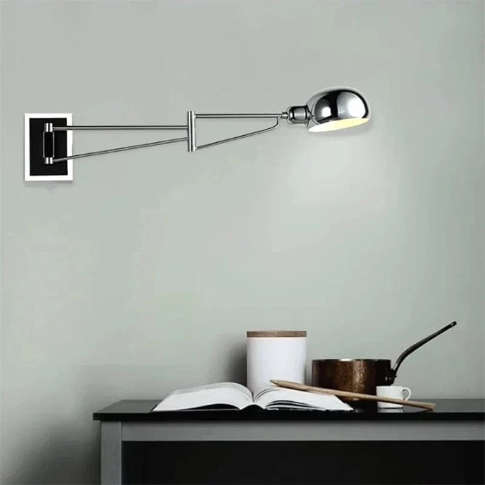 Applique Murale Moderna en Métal Réglable avec Bras Long et Interrupteur | Marco Lucetti