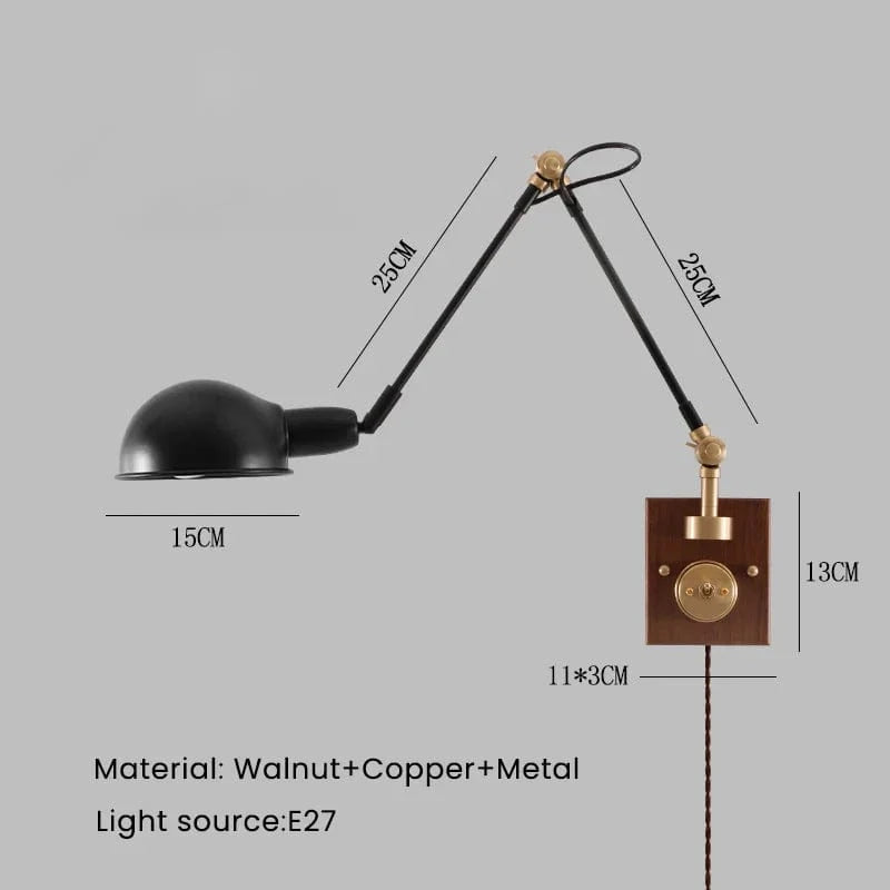 Applique murale moderne à bras long pour éclairer votre intérieur | Marco Lucetti Avec prise / Blanc froid (5 500-7 000 K).