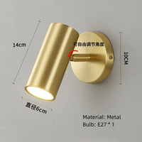 Applique murale moderne à bras long rotatif en métal  | Marco Lucetti E-Or / Lumière blanche 5000K