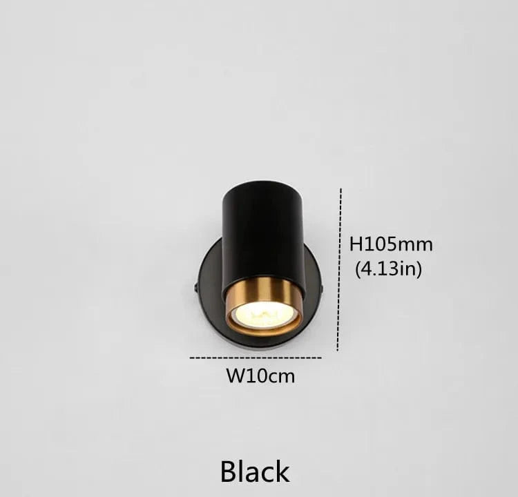 Applique Murale Moderne à LED pour Miroir Décoratif avec Interrupteur | Marco Lucetti E Interrupteur noir / Modifiable | AC100V-180V