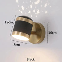 Applique Murale Moderne à LED pour Miroir Décoratif avec Interrupteur | Marco Lucetti F Noir Sans interrupteur / Modifiable | AC100V-180V