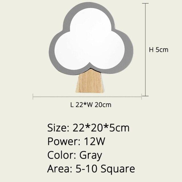 Applique murale moderne "Arbre en Bois Ania" | Marco Lucetti Gris