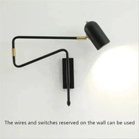 Applique murale moderne "AstroLight" - Lampe de lecture pour un éclairage décoratif | Marco Lucetti C noir / Lumière chaude / Bouton ON / OFF