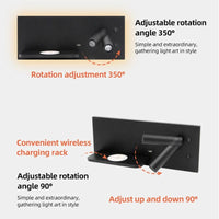 Applique Murale Moderne avec Chargeur Sans Fil et Éclairage LED Nocturne USB | Marco Lucetti