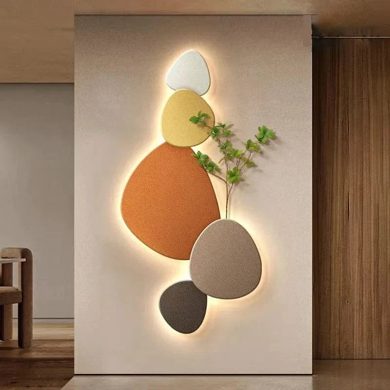 Applique Murale Moderne Décorative Plante Verte | Marco Lucetti Jaune / 60x120cm