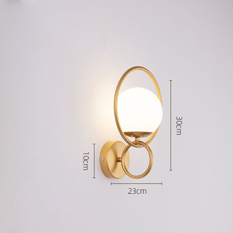 Applique murale moderne double anneaux Miros | Marco Lucetti Doré