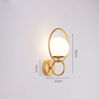 Applique murale moderne double anneaux Miros | Marco Lucetti Doré