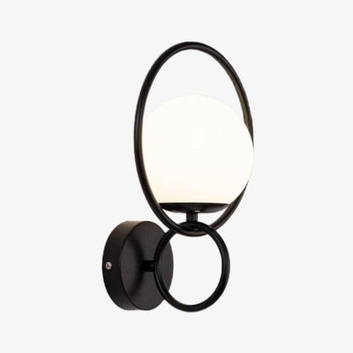Applique murale moderne double anneaux Miros | Marco Lucetti Noir