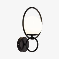 Applique murale moderne double anneaux Miros | Marco Lucetti Noir