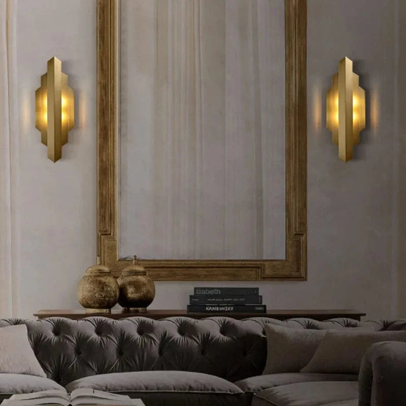 Applique murale moderne en acier inoxydable doré avec ampoule G4 - Édition Deluxe | Marco Lucetti