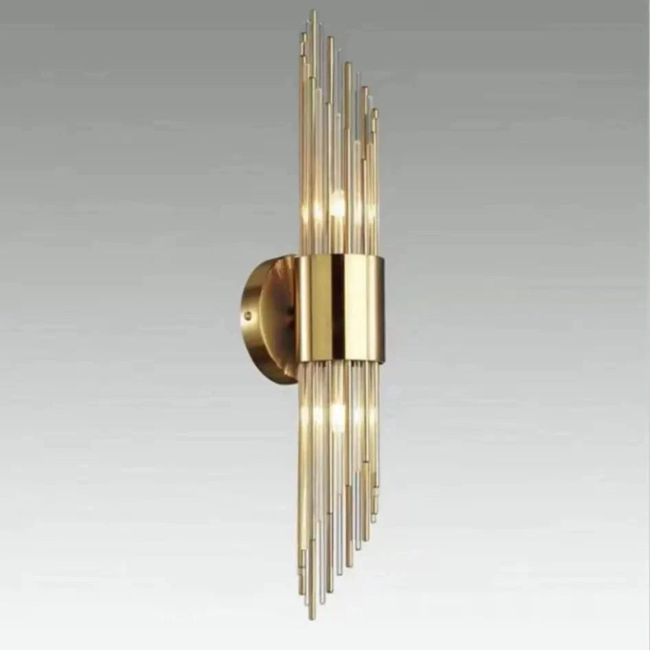 Applique murale moderne en acier inoxydable et verre transparent - Collection Éclat Brillant | Marco Lucetti