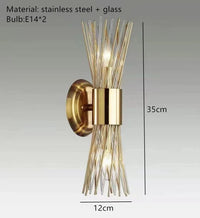 Applique murale moderne en acier inoxydable et verre transparent - Collection Éclat Brillant | Marco Lucetti B / Blanc froid (5 500-7 000 K).