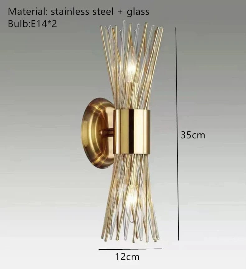 Applique murale moderne en acier inoxydable et verre transparent - Élégance contemporaine | Marco Lucetti B / Blanc froid (5 500-7 000 K).