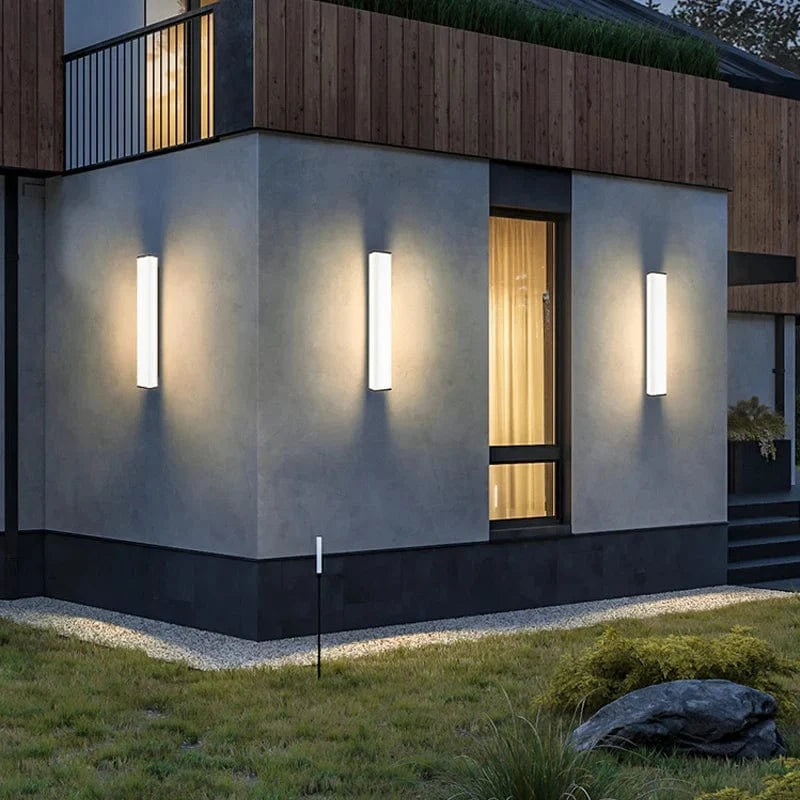 Applique murale moderne en acier inoxydable LED étanche Ip65 pour éclairage extérieur de jardin et balcon | Marco Lucetti