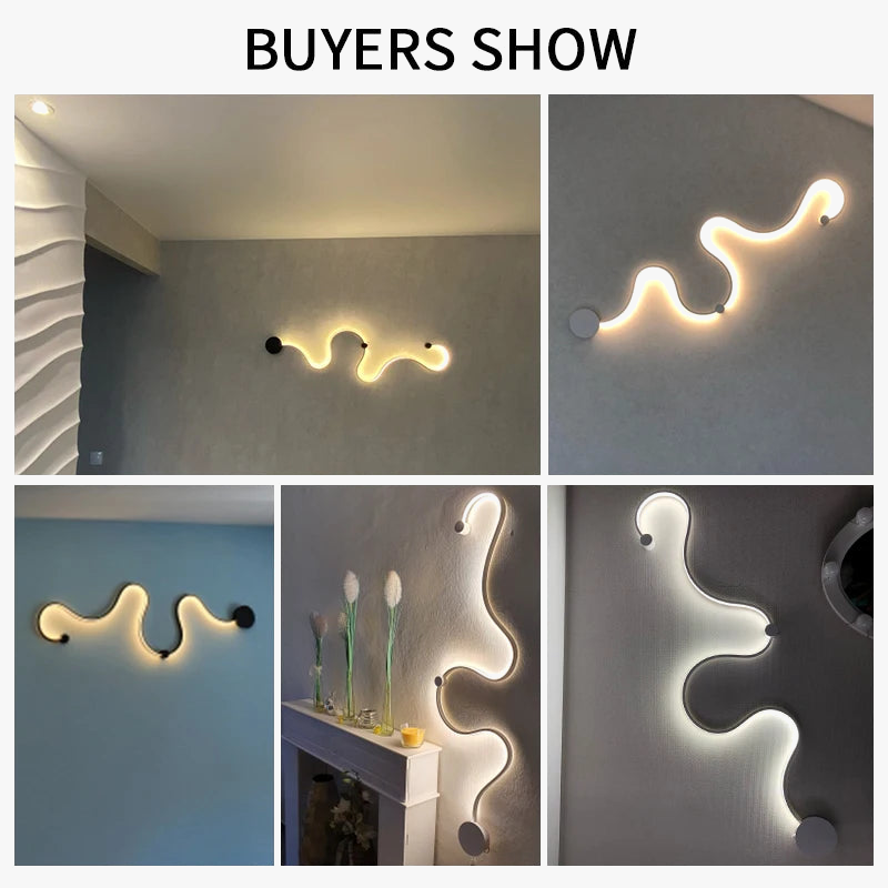 Applique murale design en acrylique et fer LED pour une décoration tendance