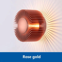 Applique murale moderne en aluminium noir et rose | Marco Lucetti Or rose