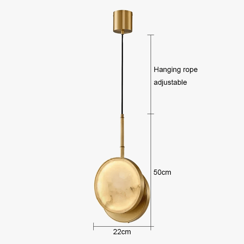 Applique murale moderne en cuivre et marbre haut de gamme | Marco Lucetti