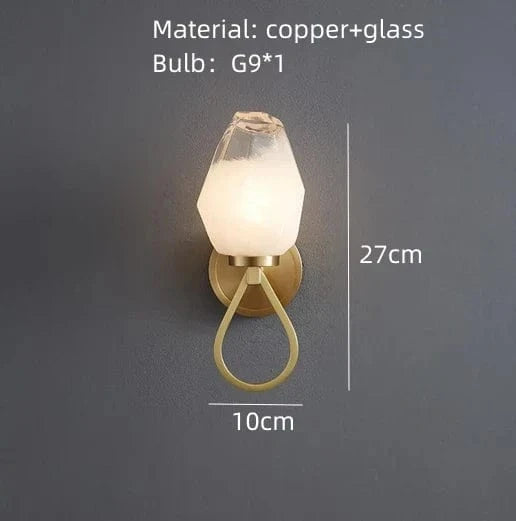 Applique murale moderne en cuivre et verre blanc avec livraison directe | Marco Lucetti BLANC / 4000k