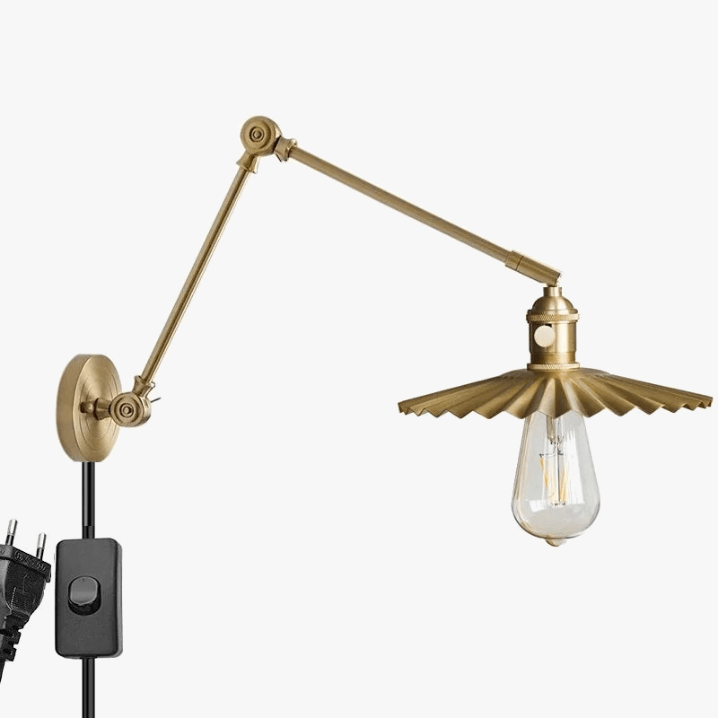 Applique murale moderne en cuivre iwhd avec chaîne Edison LED ajustable | Marco Lucetti