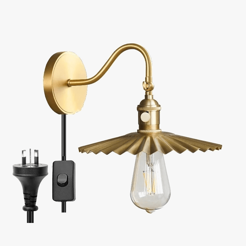 Applique murale moderne en cuivre iwhd avec chaîne Edison LED ajustable | Marco Lucetti