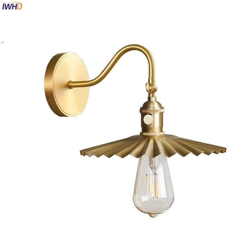 Applique murale moderne en cuivre iwhd avec chaîne Edison LED ajustable | Marco Lucetti Allumez la prise / 4W (max100w)