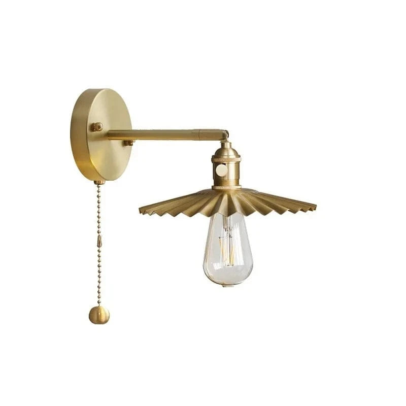 Applique murale moderne en cuivre iwhd avec chaîne Edison LED ajustable | Marco Lucetti Interrupteur à chaîne 3 / 4W (max100w)