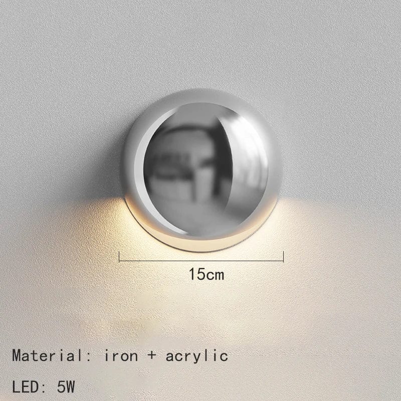 Applique Murale Moderne en Fer Acrylique 3000K - Lampe d'Ambiance Livraison Directe | Marco Lucetti Argent / Lumière chaude 3000K