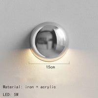 Applique Murale Moderne en Fer Acrylique 3000K - Lampe d'Ambiance Livraison Directe | Marco Lucetti Argent / Lumière chaude 3000K