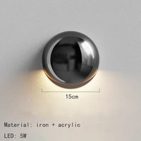 Applique Murale Moderne en Fer Acrylique 3000K - Lampe d'Ambiance Livraison Directe | Marco Lucetti Noir / Lumière chaude 3000K