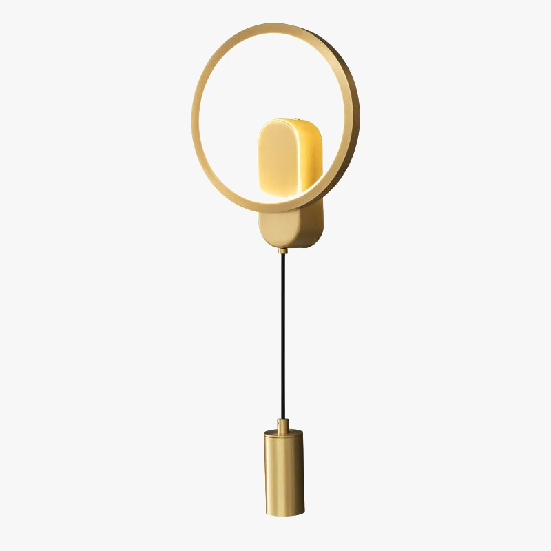 Applique murale design en laiton avec 3 luminaires interchangeables