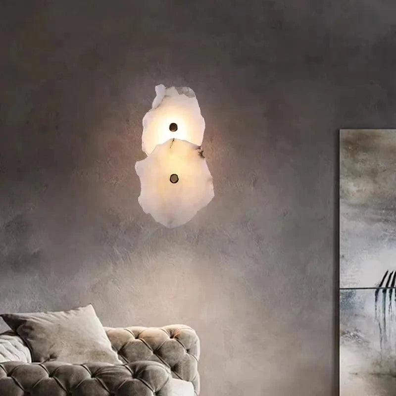 Applique murale moderne en laiton et marbre - LED de luxe | Marco Lucetti