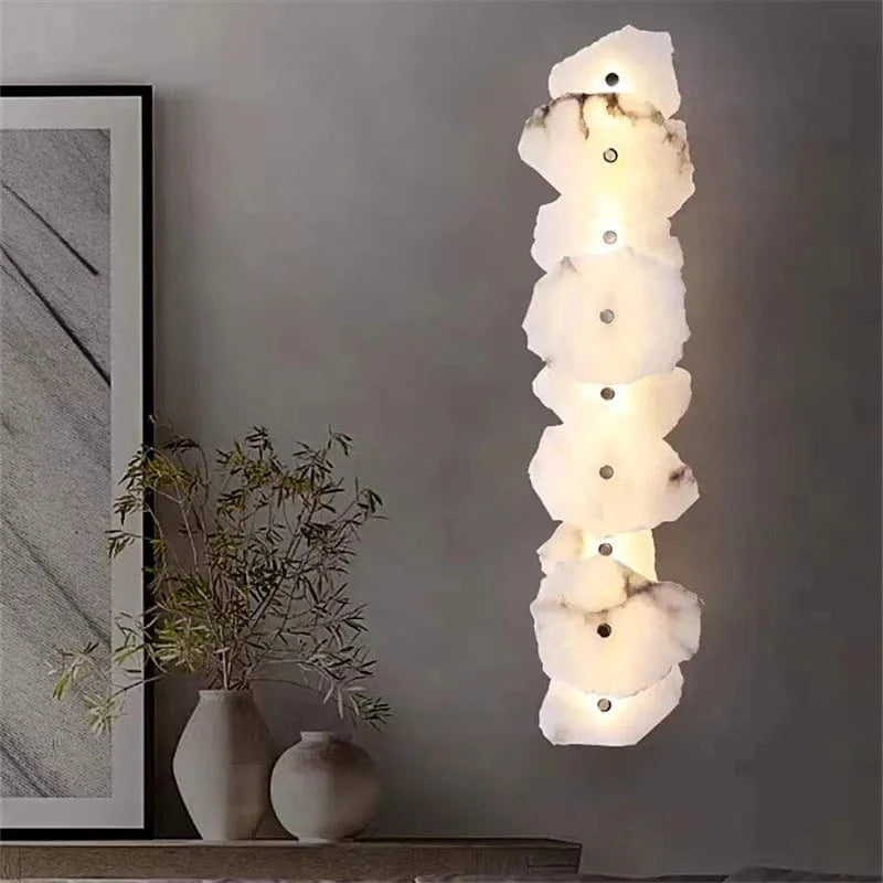 Applique murale moderne en laiton et marbre - LED de luxe | Marco Lucetti