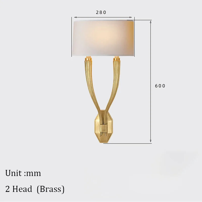 Applique murale en laiton moderne pour un éclairage intérieur tendance