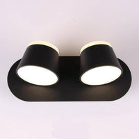 Applique Murale Moderne en Métal Ajustable. | Marco Lucetti 2 lampes - Noir