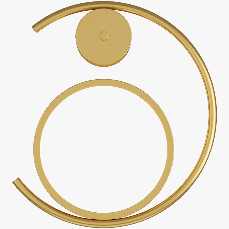 Applique murale moderne en métal doré pour une ambiance minimaliste. | Marco Lucetti