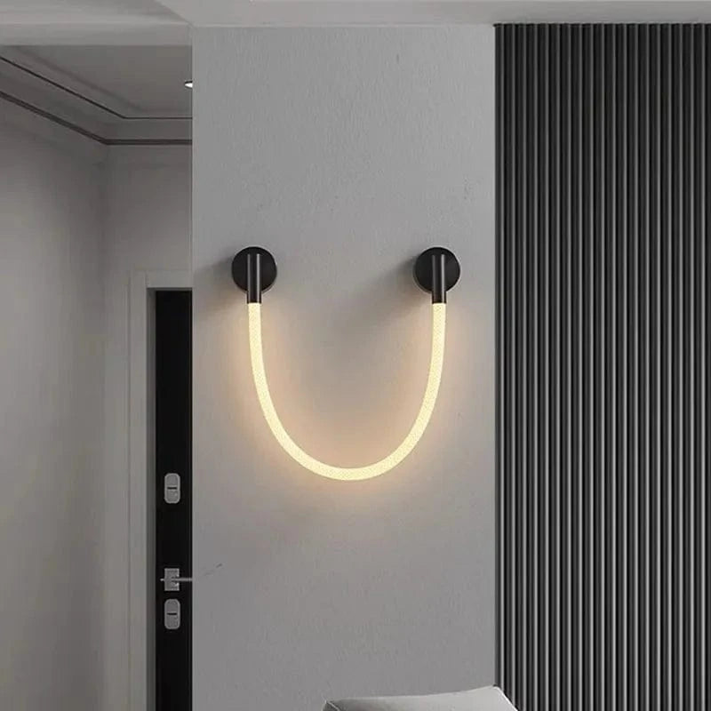 Applique murale moderne en Tube de néon LED tissé en Silicone - GlowFlex™ | Marco Lucetti