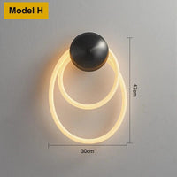 Applique murale moderne en Tube de néon LED tissé en Silicone - GlowFlex™ | Marco Lucetti Modèle H / Acier inoxydable / Blanc chaud (2700-3500K)