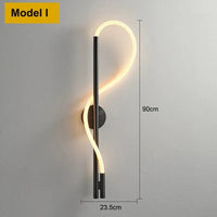 Applique murale moderne en Tube de néon LED tissé en Silicone - GlowFlex™ | Marco Lucetti Modèle I / Acier inoxydable / Blanc chaud (2700-3500K)