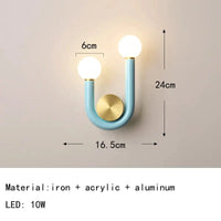 Applique murale moderne en verre 3000k pour intérieur avec livraison directe | Marco Lucetti B-Bleu / Blanc chaud (2700-3500K)