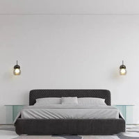 Applique murale moderne en verre et cuivre pour escaliers - Élégance contemporaine | Marco Lucetti