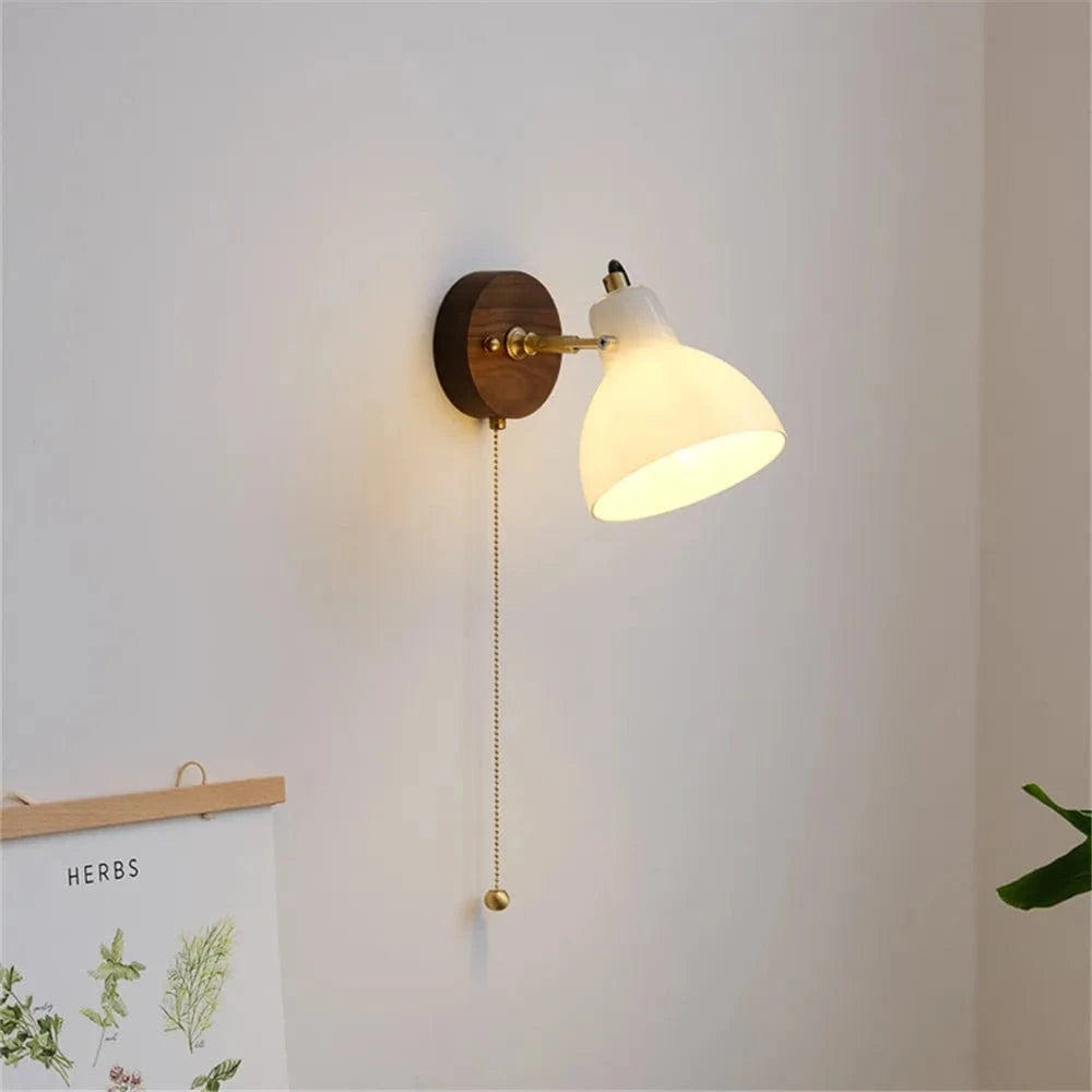 Applique murale moderne en verre et laiton avec interrupteur ajustable - Collection Lumina | Marco Lucetti