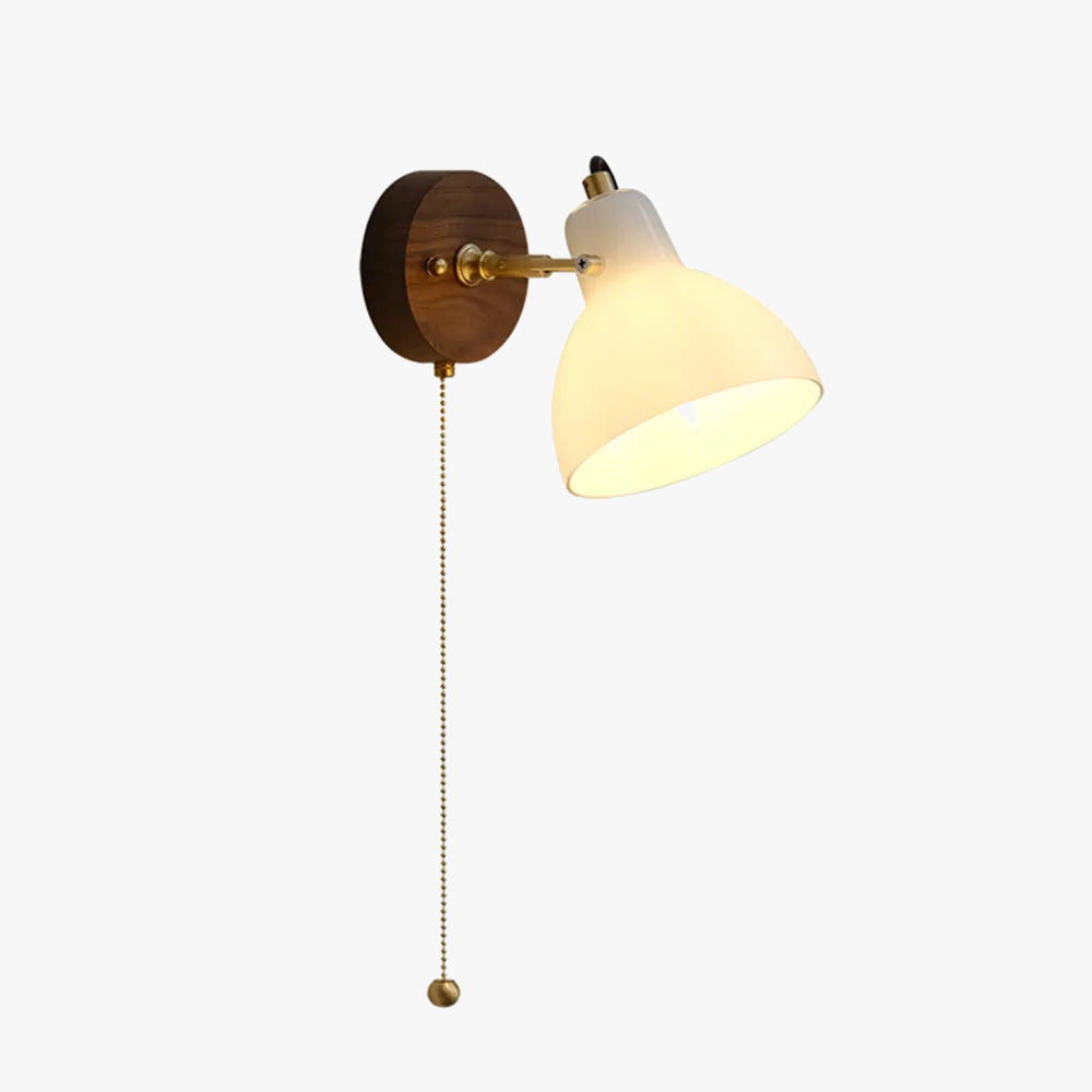 Applique murale moderne en verre et laiton avec interrupteur ajustable - Collection Lumina