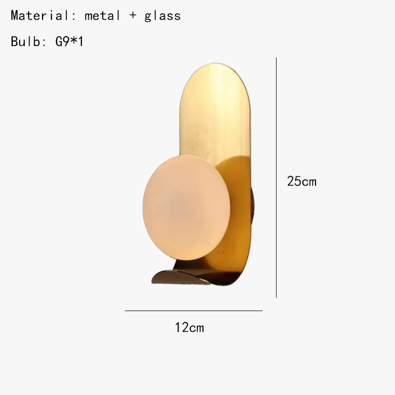 Applique murale design en verre et métal pour intérieur haut de gamme