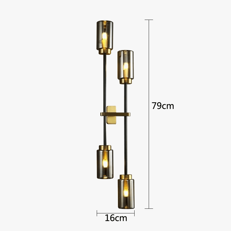 Applique murale moderne en verre noir de qualité supérieure | Marco Lucetti