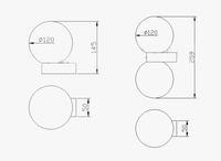 Applique murale moderne en verre nordique avec boule de couleur | Marco Lucetti