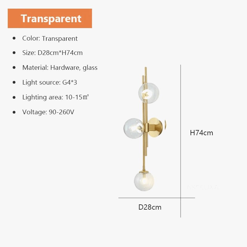 Applique murale moderne en verre pour une ambiance élégante. | Marco Lucetti