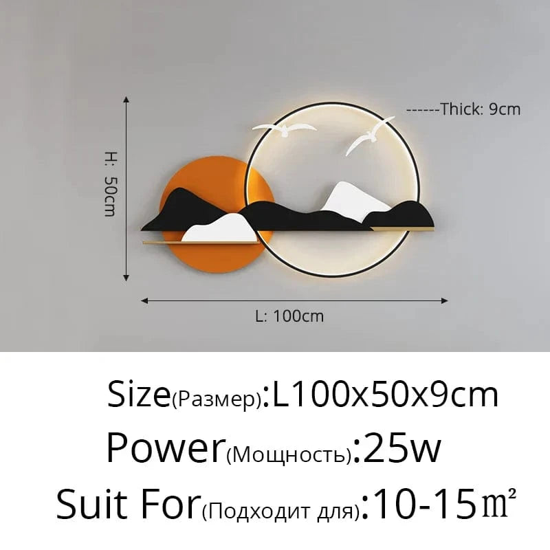 Applique murale moderne et épurée | Marco Lucetti Câblage Orange1M / 3 couleurs sans télécommande