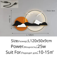 Applique murale moderne et épurée | Marco Lucetti Orange1,2M avec prise / 3 couleurs sans télécommande